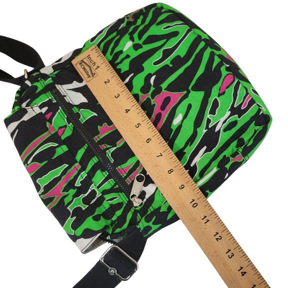 Kipling Lancelot Crossbody Bag Wild Green Zebra Print Adjustable Strap Retro - Picture 5 of 11